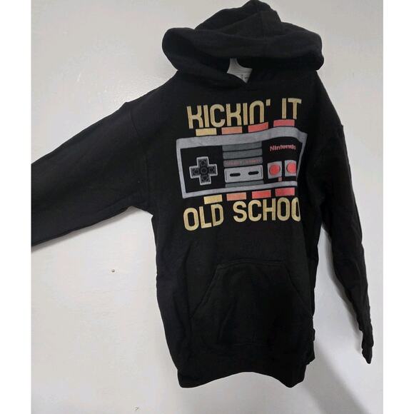 Nintendo NES Retro Kickin' It Old School Pullover Hoodie Sz S - Picture 1 of 9
